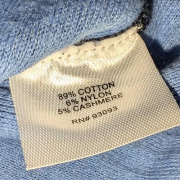 Tyler boe mens navy blue crewneck ribbed long sleeve size xl cotton/cashmere - Picture 4 of 4